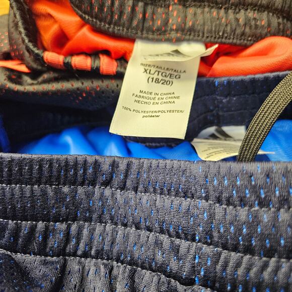 adidas basketball lined elastic pull on shorts size 18/20 boys 2 pair - Picture 6 of 7